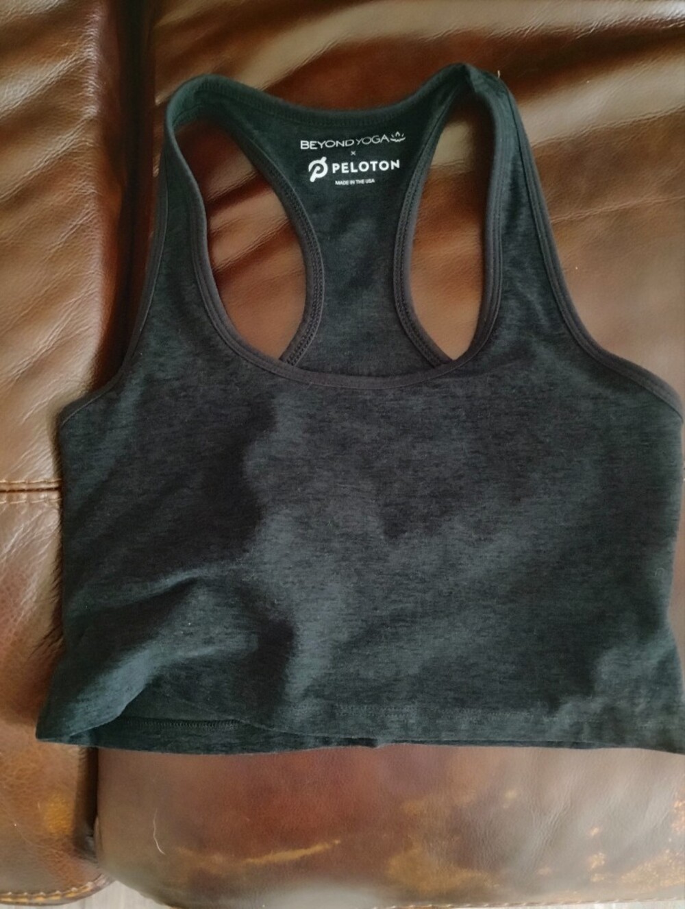 Beyond Yoga x Peloton Black Racerback Sports Bra